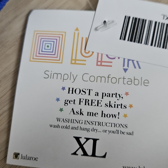 LuLaRoe Vibrant Blue Striped Pencil Skirt - Picture 6 of 7